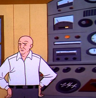 , standing next to the controls of his transmitter'"`UNIQ--ref-00000000-QINU`"'