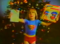 Boy in Superman underoos