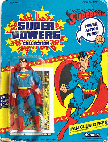 Vtg 1984 DC Super Powers MOC 4.5 Superman Figure Clark Kent Offer