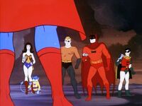 Universe of Wvil Super Enemies confront the real Superman