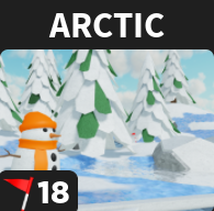 Roblox Super Golf Arctic-Hole in One for holes: 1, 3, 4, 5, 7, 8