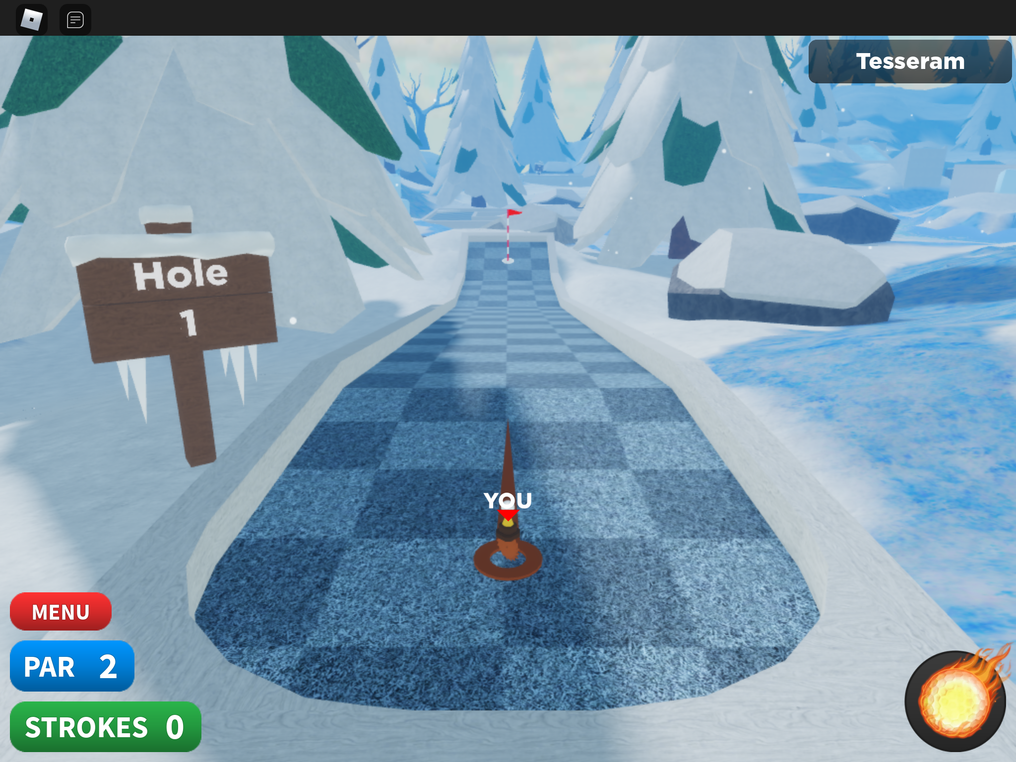 Super Golf Roblox - Arctic In 18 Strokes! (Normal Settings) 