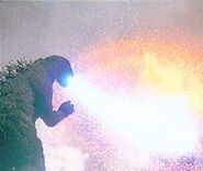 Godzilla Junior fires his Radioactive ray at Destoroyah.