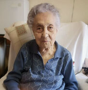 Branyas Morera in January 2023, aged 115, after becoming the world's oldest living person