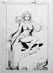 Supergirl pin-up pencil sheet