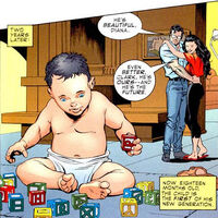 A son, with Wonder Woman in JLA: Act of God (2000)