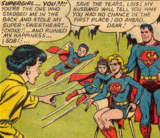 Twins, with Supergirl in Superman's Girl Friend Lois Lane #55 (February 1965)