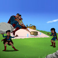 Lois Lane's fantasy children in the Batman: The Brave and the Bold episode "The Battle of the Superheroes!" (2011)