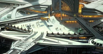 The square beneath Jor-El's Estate, as it would have appeared in .