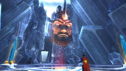 Superman speaks with the restored A.I. in the Fortress