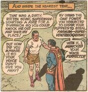 Superman defeats an enemy by mimicking their voice