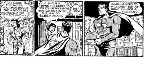A son, with Lois Lane in the Superman dailies (1949)