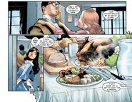 Clark pudo oler la comida de Martha en su casa en Washington mientras él y Lois Lane estaban en el avión, rumbo a una visita.