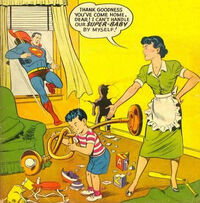 A son with Lois Lane in Showcase #9 (August 1957)