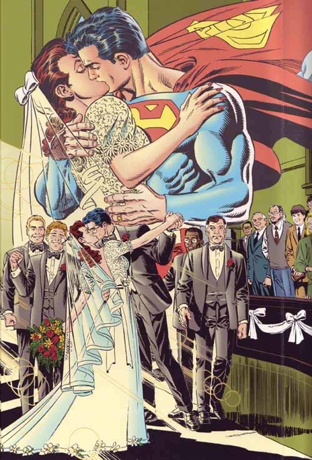 lois lane and clark kent kissing