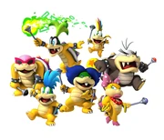 Koopalingit, joita aiemmin luultiin Bowserin lapsiksi.