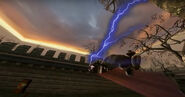 Ganondorf conjures Lightning to summon the Death God.