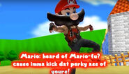 Mario about to take on Ganondorf with Mario-fu...