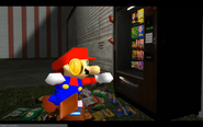 Mario spending money on snacks