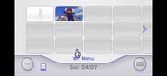 The Wii Menu at the start of the video.
