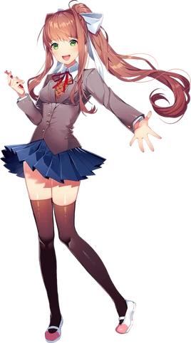 Monika, the true main antagonist for "Doki Doki Literature Club!".