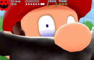 Mario's reaction to Bowser kidnapping Peach.