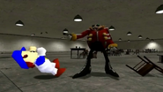 Dr. Eggman shoots SMG4.