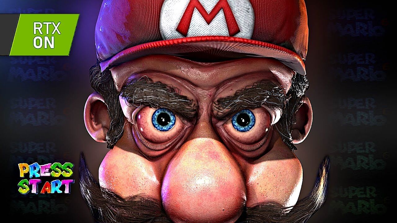 super mario on the ps4 : r/weirddalle