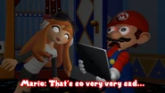 Mario thinks that it's sad.