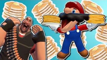 Mario makes pancakes