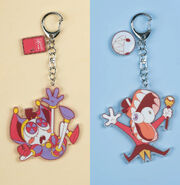 Pomni and Caine keychain