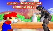 Mario hires Solid Snake to kill Toad.