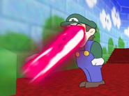 Weegee fires his laser at Toad.