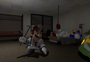 A different model of Dr. Mario "treating" SMG4