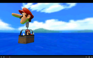 Mario in his blimp