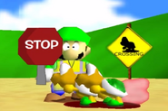 Luigi is a crossing guard.