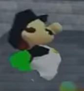 Jayway7 (bluescreened) among the many other recolors in Super Mario 64 Bloopers: ੮Һ૯ ૯Ն૯౮ค੮૦Ր