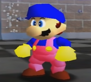 MarioStar92 (in his replica code) standing around in his debut appearance, Super Mario 64 Bloopers: SMG4 Joins the YTR