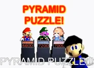 Shadow hosting a pyramid puzzle