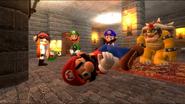 Mario gets an upset stomach.