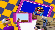 Wario's advertisement for WarioWare.