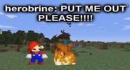 Herobrine's death.png (299 KB) Herobrine burning to death.