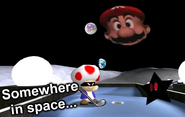 Toadwardo golfing in space.