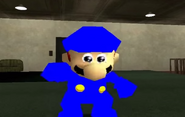 The policeman crying after Wario told him he was adopted.