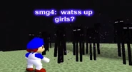 SMG4 flirting with some Endermen.