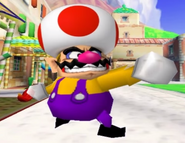 Wario with a Toad cap.