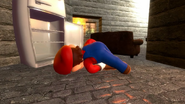 Mario gets an upset stomach.