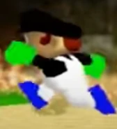 Jayway running through a ruined Glowshire in Super Mario 64 Bloopers: tђє ๓๏ภรtєг