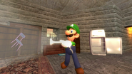 Luigi gets a vacuum. (not a Poltergeist 9000)