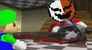 Mario with a chainsaw.